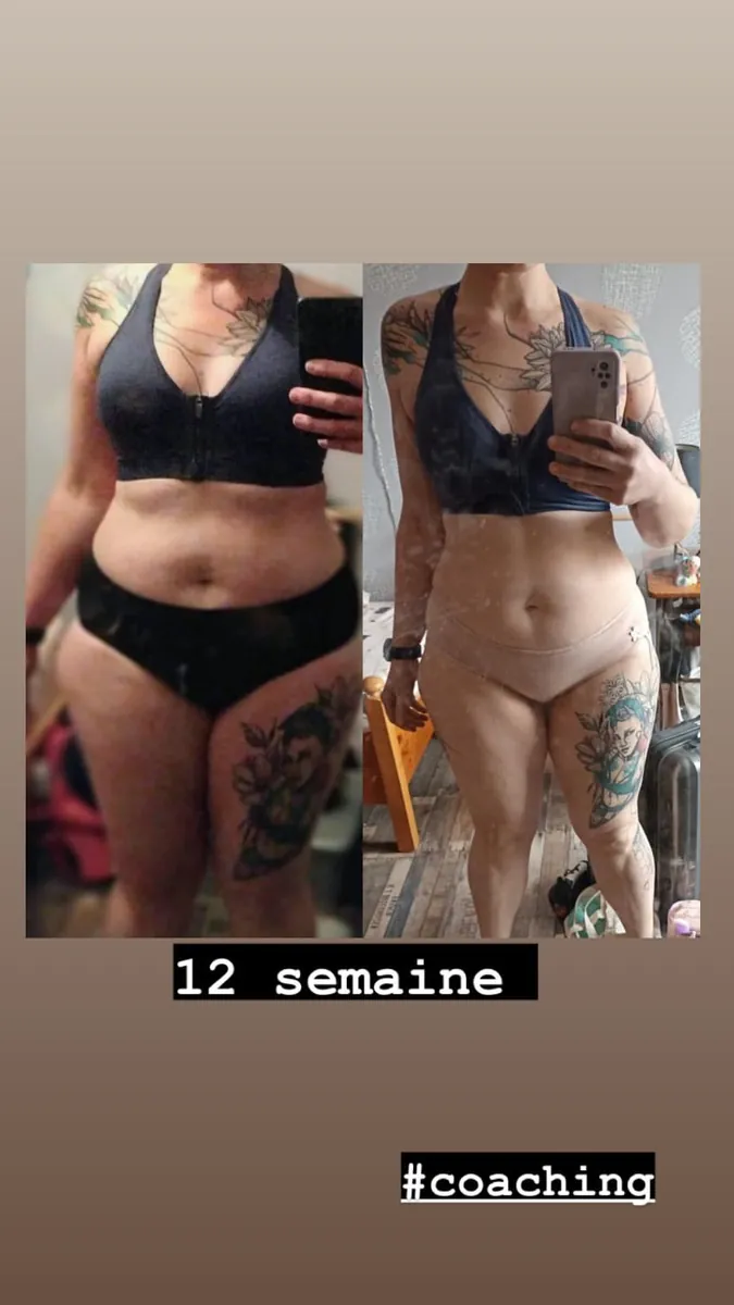 Antes y después de una clienta tras doce semanas