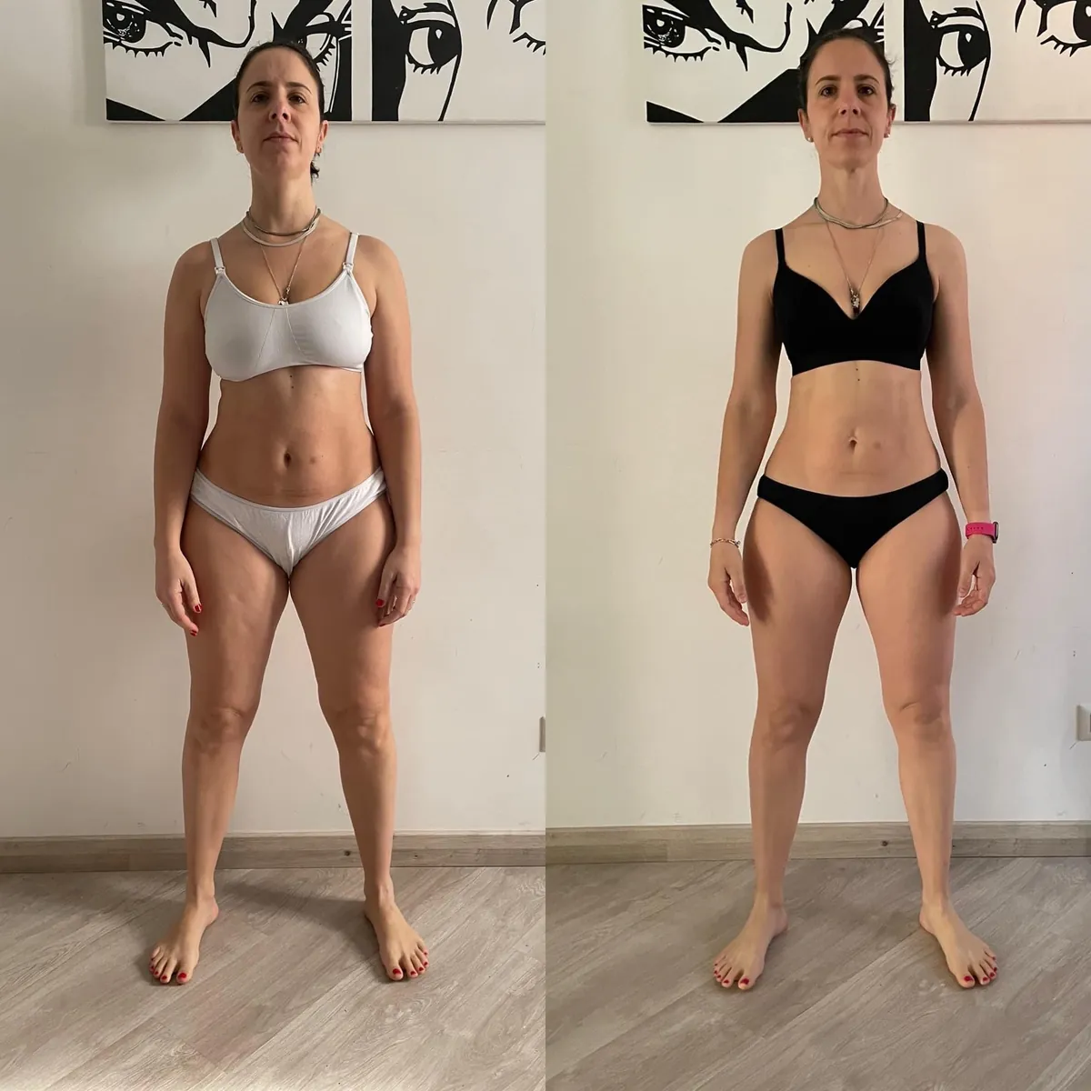 Antes y después de una clienta tras el proceso de coaching